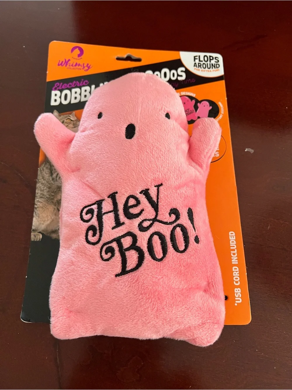 Hey Boo! Pink Bobbling Cat Toy